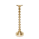 Gold  19 "Diamond cuts Crystal candle holder