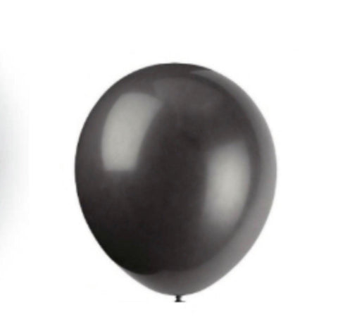 Black 5" Solid Latex Baloon - Party and floral