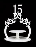 White wooden treat stand for quinceanera  23.5” x 17.5”