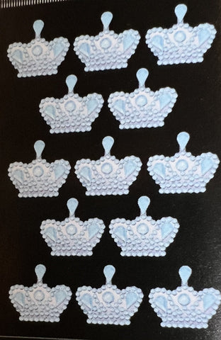 Blue Crown Rhinestone stickers