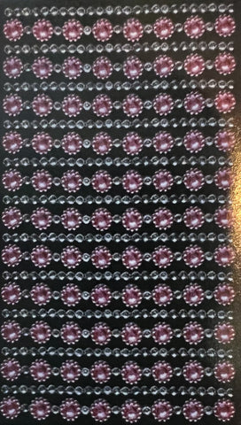 Pink Studded Crystal Rhinestone stickers