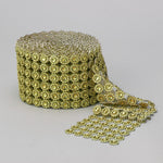 Gold 4.5'*10 Yards Diamond mesh ribbon roll