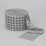 Silver 4.5'*10 Yards Diamond mesh ribbon roll