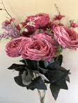 20" 6 Mauve Deluxe Cabbage Roses - Party and floral