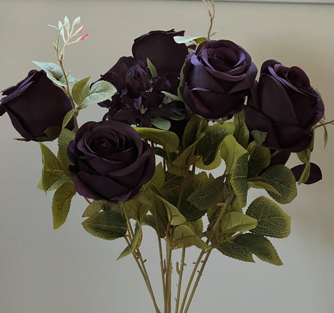 19" 6 Purple Roses - Party and floral