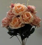 20" 6 Deluxe Peach Blush Roses - Party and floral